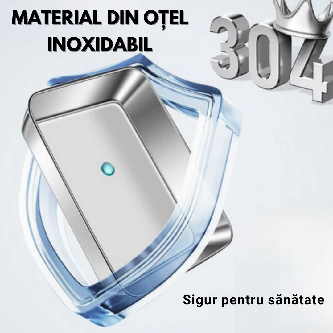 Cutie pentru depozitarea alimentelor SUS304, tavă dreptunghiulară din oțel inoxidabil cu capac din cauciuc, sigură pentru sănătate.(25cm*19.5cm*5cm)