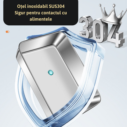 Recipient pentru alimente din oțel inoxidabil 304 – Prospețime prelungită și siguranță maximă (25x20x5 cm)