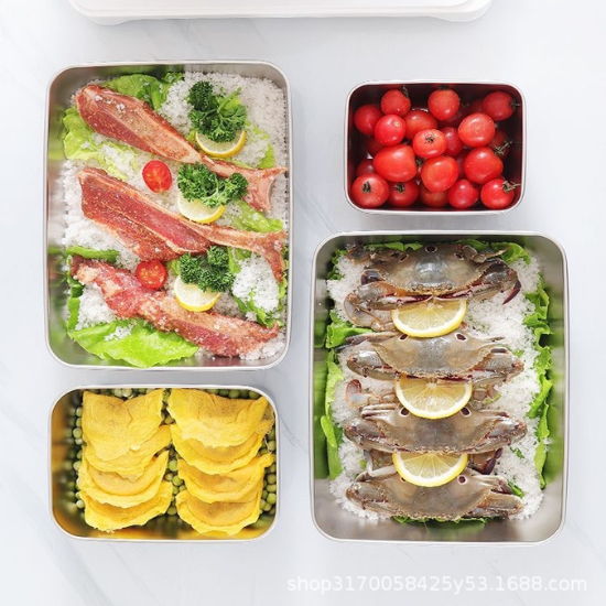 [6 Cutii + 🎁 3 Cutii Gratuite] Tavă alimentară din oțel inoxidabil 304 (25 * 20 * 6 cm)