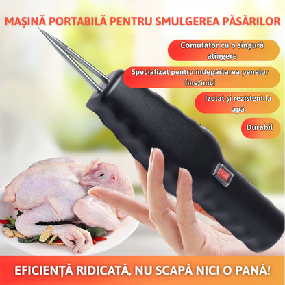 Dispozitiv Portabil Și Manual Pentru Smulgerea Păsărilor