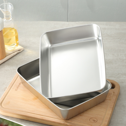 Recipient pentru alimente din oțel inoxidabil 304 – Prospețime prelungită și siguranță maximă (25x20x5 cm)