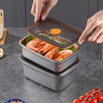 [6 Cutii + 🎁 3 Cutii GRATUITE] Recipient alimentar din oțel inoxidabil 316 (19 × 14 × 8 cm)