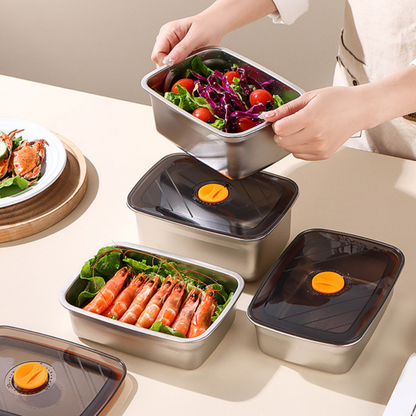 ⭐ Cutie Alimentară Vidată Ermetic Din Inox 316 – 1500 ml