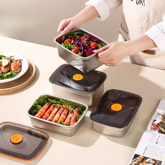 [6 Cutii + 🎁 3 Cutii GRATUITE] Recipient alimentar din oțel inoxidabil 316 (19 × 14 × 8 cm)