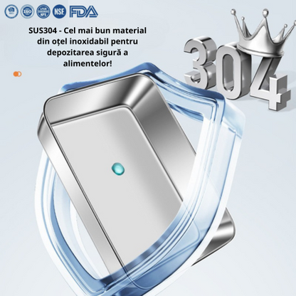 Recipient Alimentar Din Oțel Inoxidabil 304 (25 x 20 x 6 cm)