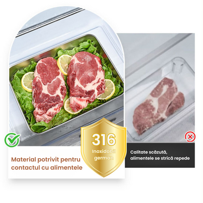 🇷🇴 (6+3 gratuit) Recipient vidat ermetic din oțel inoxidabil 316, calitate germană – 1500ml