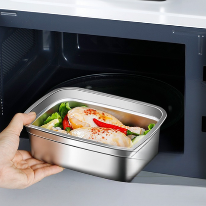 [6 Cutii + 🎁 3 Cutii GRATUITE] Recipient alimentar din oțel inoxidabil 316 (19 × 14 × 8 cm)