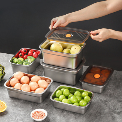 Recipient Alimentar Din Oțel Inoxidabil Antibacterian, Mare, 1500 ml (19 x 14 x 8 cm)