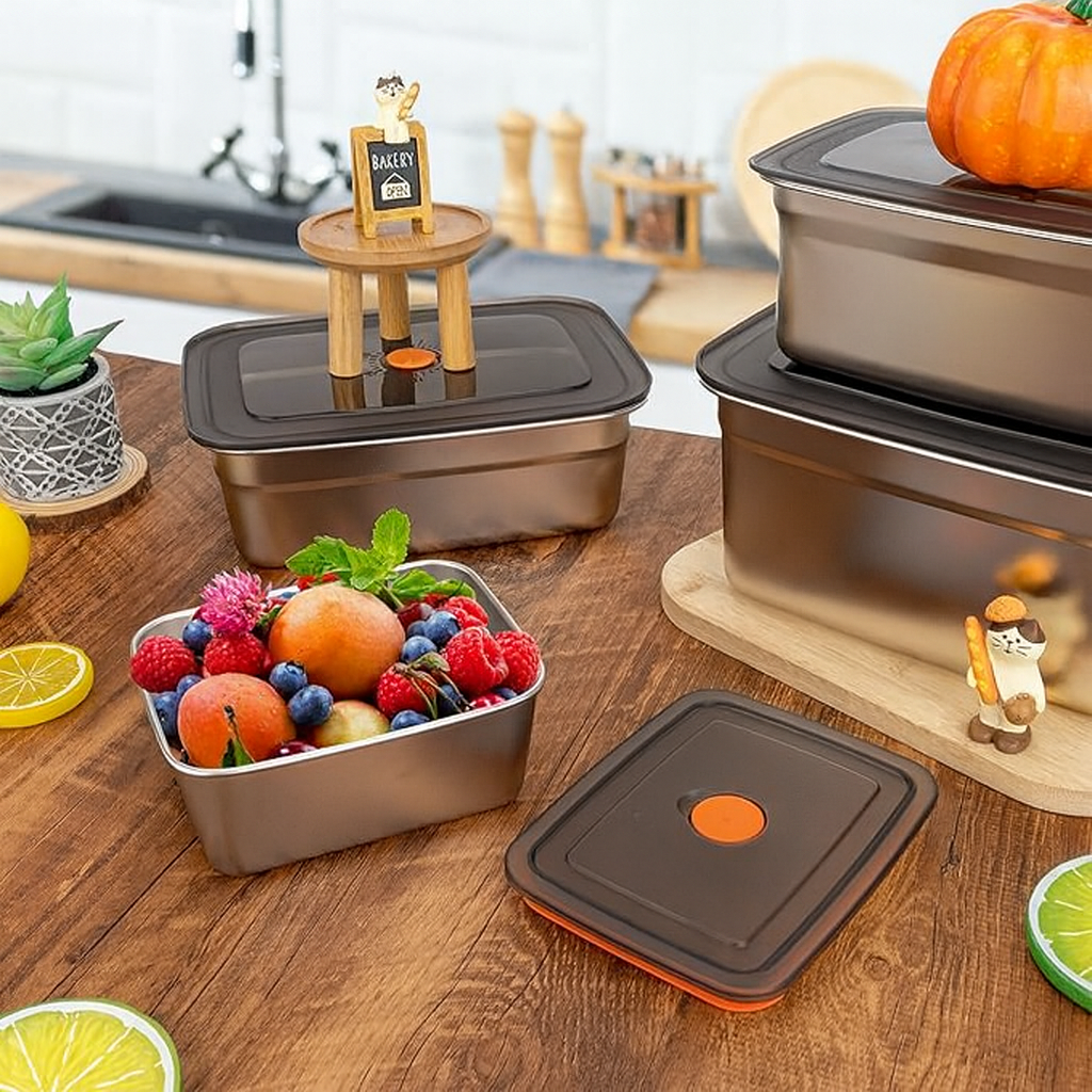 Antibakteriální Nádoba Na Potraviny Z Nerezové Oceli Inox 316 – 1500Ml | Sleva 70%