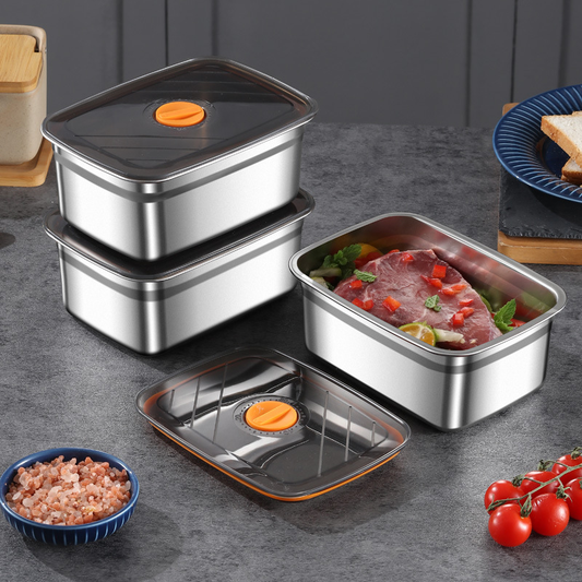 🇷🇴 Cutie Alimentară Vidată Ermetic Din Inox 316 – 1500 ml