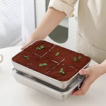 Recipient pentru alimente din oțel inoxidabil 304 – Prospețime prelungită și siguranță maximă (25x20x5 cm)