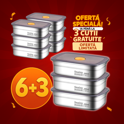 🇷🇴 (6+3 gratuit) Recipient vidat ermetic din oțel inoxidabil 316, calitate germană – 1500ml